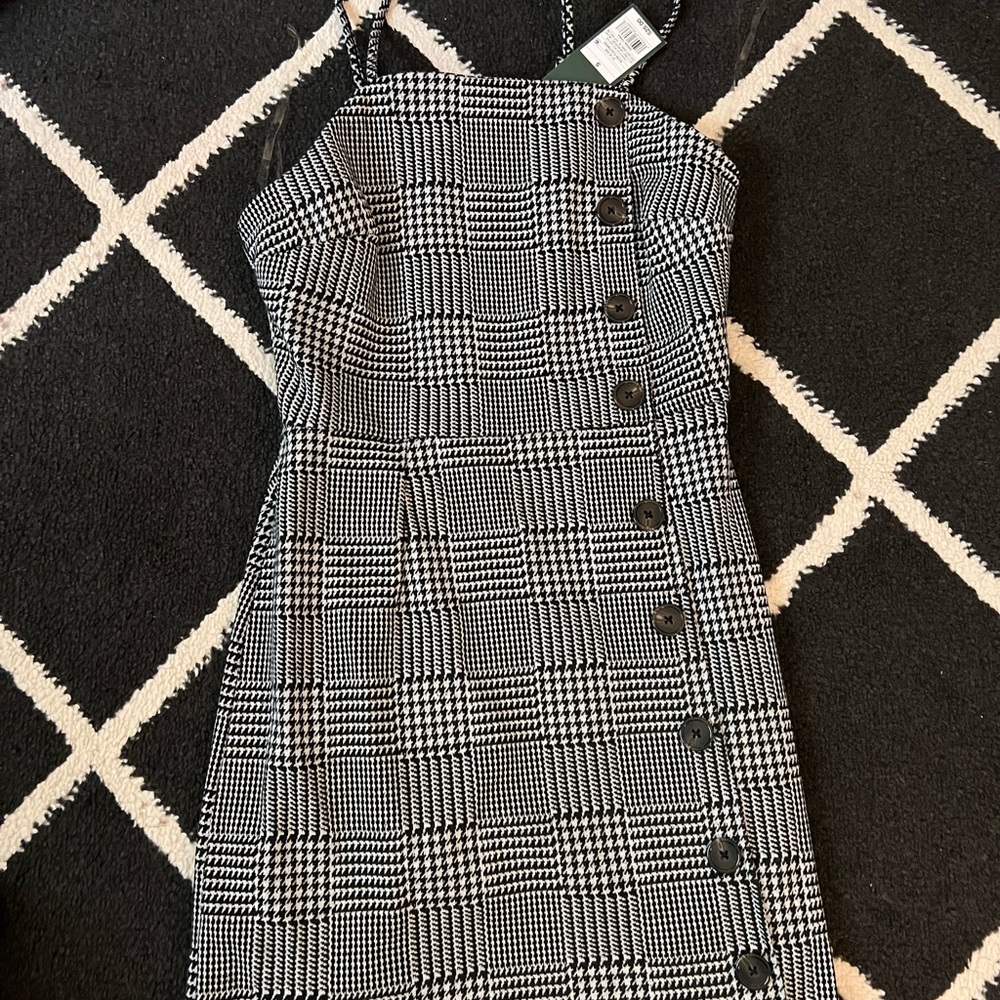 Target plaid button dress size small